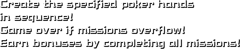 Create the specified poker hands in sequence!